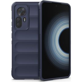 Mobigear Bumpy Xiaomi 12T Hülle Flexibles TPU Backcover - Dunkelblau