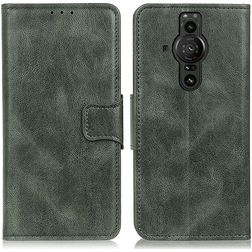 Mobigear Classy Sony Xperia Pro-I Hülle Klapphülle Geldbörse - Grün