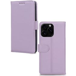 Mobilize Premium Gelly iPhone 16 Pro Hülle Klapphülle Geldbörse - Lila