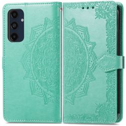 Mobigear Mandala Samsung Galaxy A16 Hülle Klapphülle Geldbörse - Grün