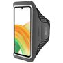 Mobiparts Comfort Fit Handyhalterung Joggen Samsung Galaxy A33 Sporthülle Neopren Sportarmband - Schwarz