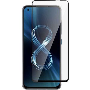 Mobigear Premium ASUS Zenfone 8 Panzerglas Gehärtetes Glas Displayschutz - Hüllenfreundlich - Schwarz