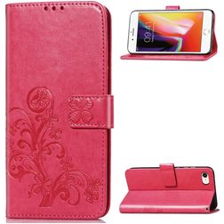 Mobigear Clover iPhone 7 Hülle Klapphülle Geldbörse - Pink