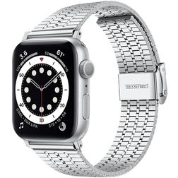 Mobigear Kopenhagen Edelstahl Apple Watch Armband Klappschließe - 42/41/40/38 mm - Silber