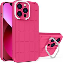 Mobigear Cube iPhone 14 Plus Hülle Hardcase Backcover mit Ständer - Magenta