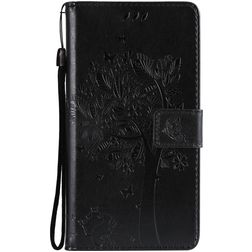 Mobigear Tree Samsung Galaxy S21 Hülle Klapphülle Geldbörse - Schwarz
