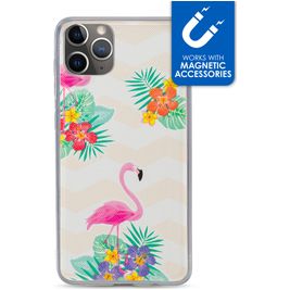 My Style Magneta iPhone 11 Pro Hülle Flexibles TPU Backcover - Flamingo