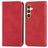 Mobigear Retro Slim Samsung Galaxy S25 Hülle Klapphülle Geldbörse - Rot