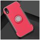 Mobigear Armor Ring iPhone XR Hülle Hardcase Backcover Stoßfest mit Ringhalter - Rot