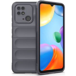 Mobigear Bumpy Xiaomi Redmi 10C Hülle Flexibles TPU Backcover - Charcoal