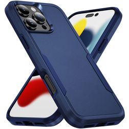 Mobigear Heavy Armor iPhone 16 Pro Hülle Hardcase Backcover Stoßfest - Blau