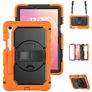Mobigear SureGrip XGuard Samsung Galaxy Tab S11 Hülle Kunststoff,Silikon Backcover + Stifthalter + Schulterträger + Ständer - Orange