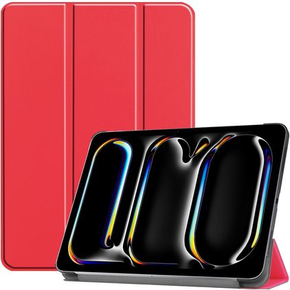Mobigear Tri-Fold iPad Pro 11 Zoll (2025) Hülle Klapphülle - Rot