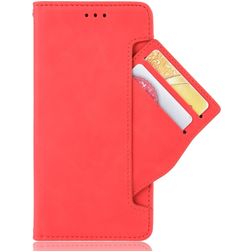 Mobigear Slide Wallet LG K51s Hülle Klapphülle Geldbörse - Rot