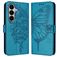 Mobigear Butterfly Samsung Galaxy A27 Hülle Klapphülle Geldbörse - Blau