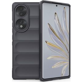 Mobigear Bumpy HONOR 70 Hülle Flexibles TPU Backcover - Dark Grey