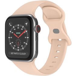 Mobigear Sport Dual Silikon Apple Watch Armband Pin-and-Tuck-Verschluss - 49/46/45/44 mm - Pastellrosa