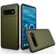 Mobigear Card Samsung Galaxy S10 Plus Hülle Hardcase Backcover Stoßfest mit Kartenhalter - Armeegrün