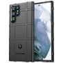 Mobigear Rugged Shield Samsung Galaxy S22 Ultra Hülle Flexibles TPU Backcover Stoßfest - Schwarz