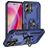 Mobigear Armor Ring iPhone 16 Hülle Hardcase Backcover Stoßfest mit Ringhalter - Blau