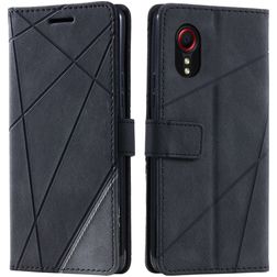 Mobigear Rhombus Samsung Galaxy Xcover 7 Hülle Klapphülle Geldbörse - Schwarz