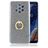 Mobigear Glitter Ring Nokia 9 PureView Hülle Flexibles TPU Backcover mit Ringhalter - Grau