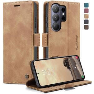 CaseMe 013 Samsung Galaxy S26 Ultra Hülle Klapphülle Geldbörse - Braun