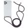 Mobigear Lanyard iPhone 12 Pro Max Flexibles TPU Handykette - Transparent / Grau