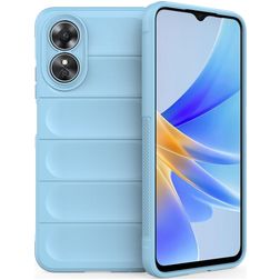 Mobigear Bumpy OPPO A17 Hülle Flexibles TPU Backcover - Blau