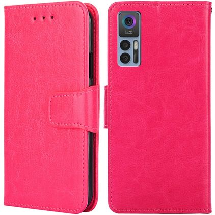 Mobigear Wallet TCL 30 Plus Hülle Klapphülle Geldbörse - Magenta
