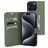 Mobiparts Classic Wallet iPhone 15 Pro Max Hülle Klapphülle Geldbörse - Stone Green