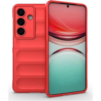 Mobigear Bumpy Samsung Galaxy S26 Hülle Flexibles TPU Backcover - Rot