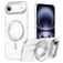 Mobigear Frosted Mag iPhone Air MagSafe Hülle Hardcase Backcover mit Ständer - Silber