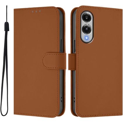 Mobigear Urban Wallet Samsung Galaxy S25 Edge Hülle Klapphülle Geldbörse - Braun