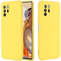 Mobigear Rubber Touch POCO X3 GT Silikon Hülle Backcover - Gelb
