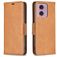 Mobigear Excellent Motorola Moto G24 Hülle Klapphülle Geldbörse - Cognac