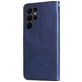 Mobigear Zipper Samsung Galaxy S23 Ultra Hülle Klapphülle Geldbörse - Blau
