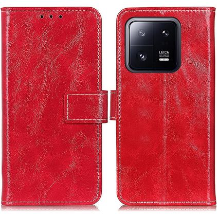 Mobigear Basic Xiaomi 13 Hülle Klapphülle Geldbörse - Rot