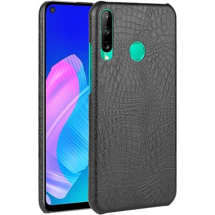 Mobigear Croco Huawei P40 Lite E Hülle Hardcase Backcover - Schwarz