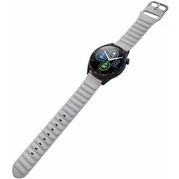 Mobigear Bumpy Silikon Smartwatch Armband Dornschließe - 22-mm-Universalanschluss - Grau