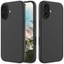 Mobigear Rubber Touch iPhone 16 Plus Silikon Hülle Backcover - Schwarz