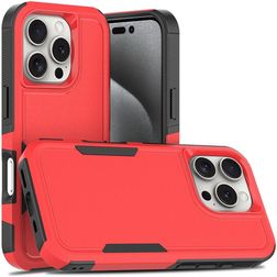 Mobigear Heavy Armor iPhone 16 Pro Hülle Hardcase Backcover Stoßfest - Rot