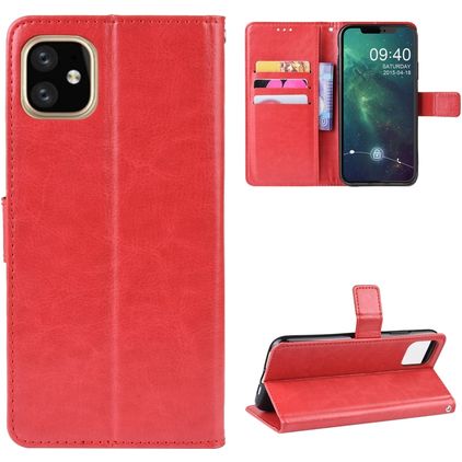 Mobigear Wallet iPhone 11 Hülle Klapphülle Geldbörse - Rot