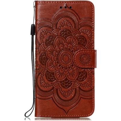 Mobigear Mandala iPhone 11 Hülle Klapphülle Geldbörse - Braun