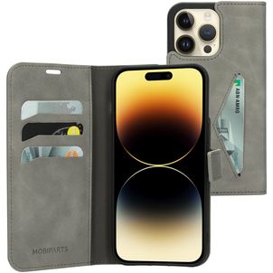 Mobiparts Classic Wallet iPhone 14 Pro Max Hülle Klapphülle Geldbörse - Granite Grey