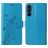 Mobigear Flowers Samsung Galaxy A16 Hülle Klapphülle Geldbörse - Blau