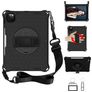 Mobigear SureGrip Hexa iPad Pro 11 Zoll (2022) Hülle Kunststoff,Silikon Backcover + Stifthalter + Schulterträger + Ständer - Schwarz