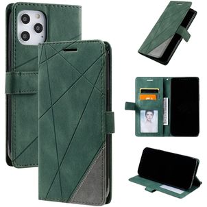 Mobigear Rhombus iPhone 12 Pro Max Hülle Klapphülle Geldbörse - Grün
