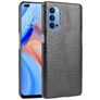 Mobigear Croco OPPO Reno 4 Hülle Hardcase Backcover - Schwarz