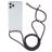 Mobigear Lanyard iPhone 12 Pro Max Flexibles TPU Handykette - Transparent / Grau